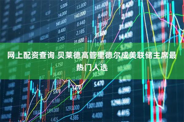 网上配资查询 贝莱德高管里德尔成美联储主席最热门人选